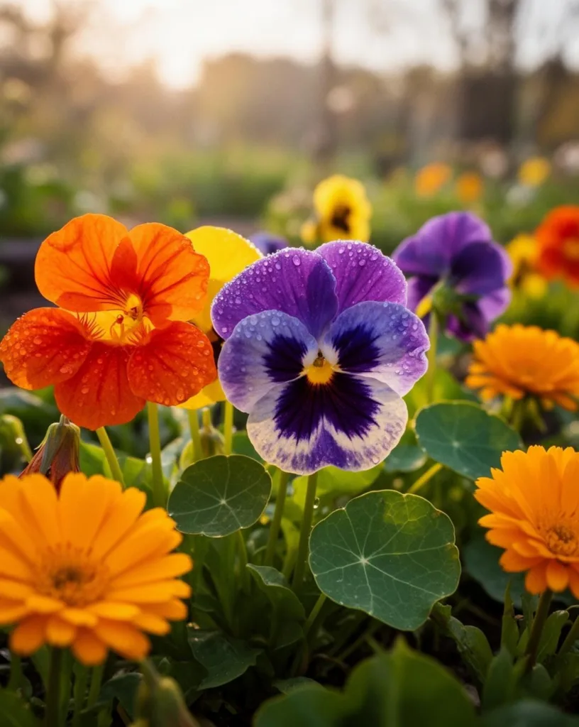 edible flowers garden