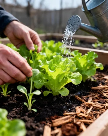 growing lettuce