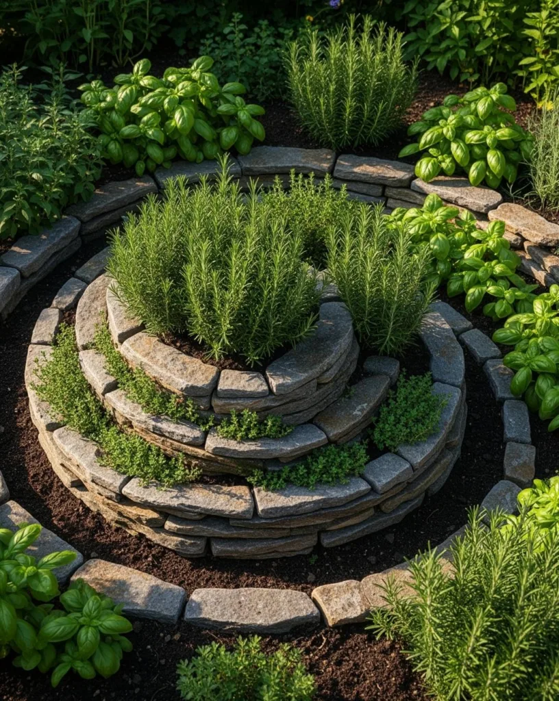 herb spiral garden